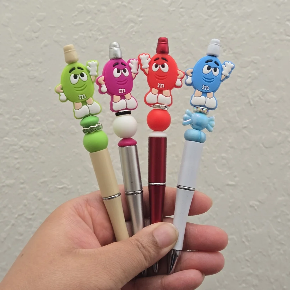 🍒🍒 Colorful M&M Character Pen
